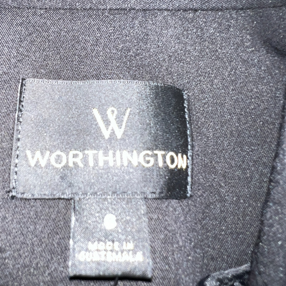 Worthington Womens Single Button Blazer Black Size 6 NWT Interview Work Outfit - Picture 4 of 6